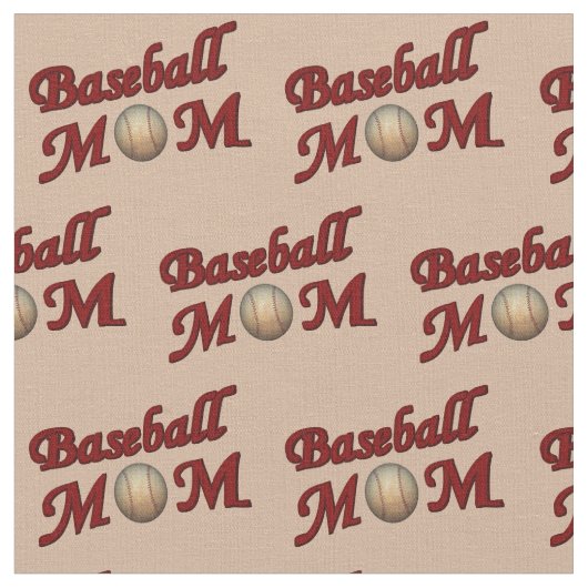 Baseball Mom Design Pattern Stof (Close Up)