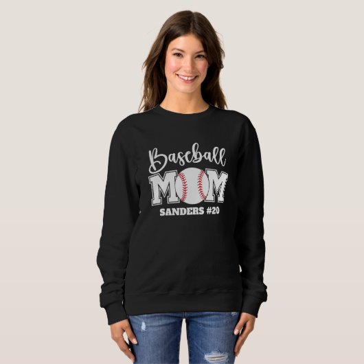 Baseball Mom Fun Gift for Mom Trui (Voorkant volledig)