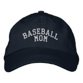 Baseball Mom Geborduurde Navy Baseball Hat Pet (Voorkant)