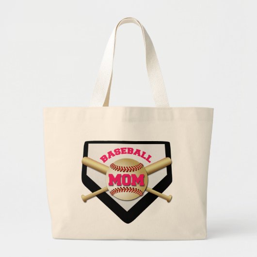 BASEBALL MOM GROTE TOTE BAG (Voorkant)