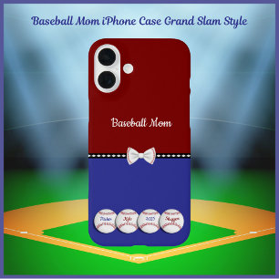 Baseball Mom iPhone Case Grand Slam Style
