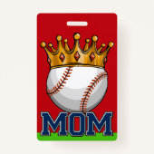 Baseball MOM Lanyard Badge (Voorkant)