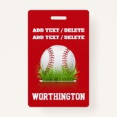 Baseball MOM Lanyard Badge (Achterkant)