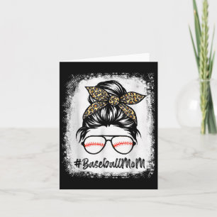 Baseball Mom Leopard Moederdag Vrouwen Meisjes Bas Kaart