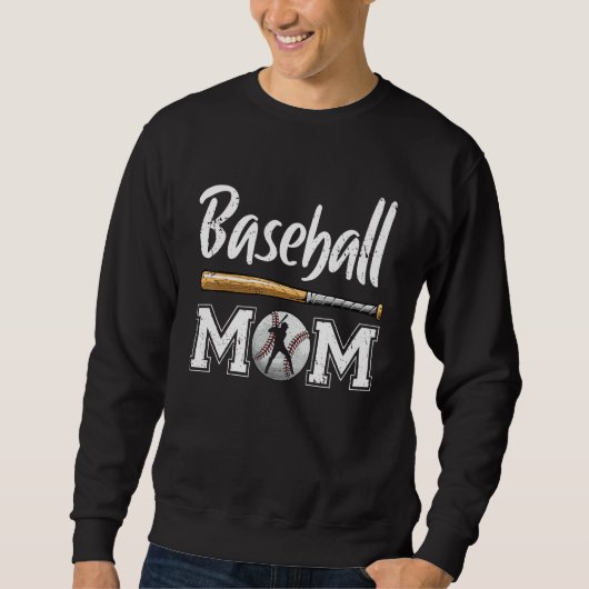 Baseball Mom Leopard Print Baseball Mama Mother s  Trui (Voorkant)