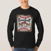 Baseball Mom Leopard  Softball Mom Mother s Day T-shirt (Voorkant)