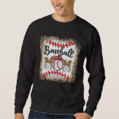 Baseball Mom Leopard  Softball Mom Mother s Day Trui (Voorkant)