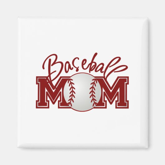 Baseball MOM Magneet (Voorkant)