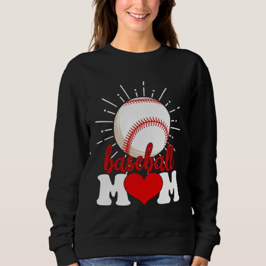 Baseball Mom Mama Mother s Day Sport Trui (Voorkant)