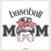 Baseball Mom Messy Bun [2] Sticker (Vel)