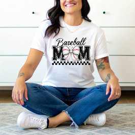 Baseball Mom Retro Mama Coquette Bow Tri-Blend Shirt