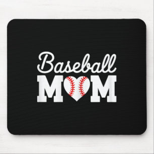 Baseball Mom Shirt Vrouwen Baseball Hart Moeders D Muismat