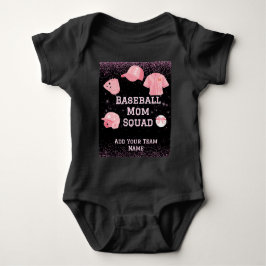  Baseball Mom Squad Bib Romper