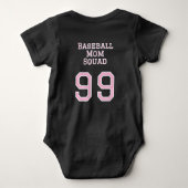  Baseball Mom Squad Bib Romper (Achterkant)
