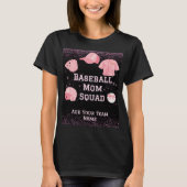  Baseball Mom Squad T-shirt in roze (Voorkant)