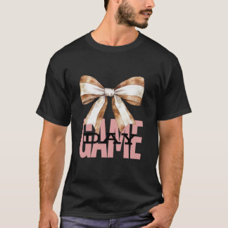 Baseball Mom T-shirt Sport Mama Coquette Bow Gamed