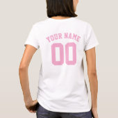 Baseball Mom Team Custom Name Number  T-shirt (Achterkant)