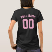 Baseball Mom Team Custom Name Number  T-shirt (Achterkant)