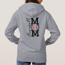 Baseball Mom voor- en achterontwerp Hoodie