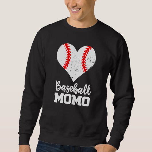 Baseball Momo Baseball Heart Grandma Momo Trui (Voorkant)