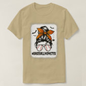 Baseball Momster voor vrouwen Halloween Mam Messy  T-shirt (Design voorkant)
