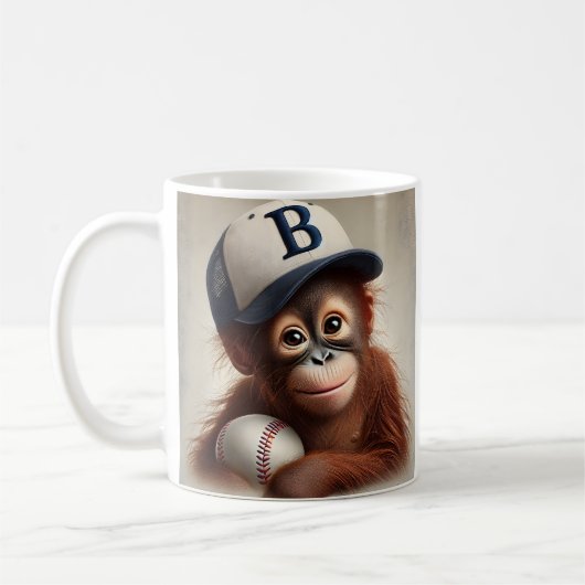 Baseball Monkey Koffiemok (Links)