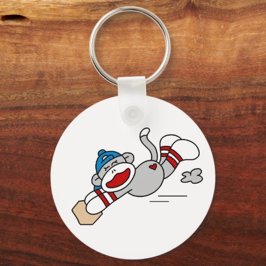 Baseball monniken in basis duiken sleutelhanger (Voorkant)