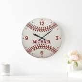 Baseball Monogram Acrylwandsluiting Grote Klok (Huis)