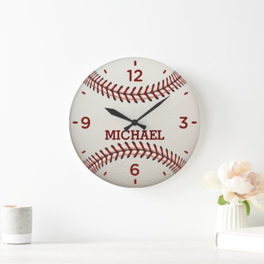Baseball Monogram Acrylwandsluiting Grote Klok (Huis)