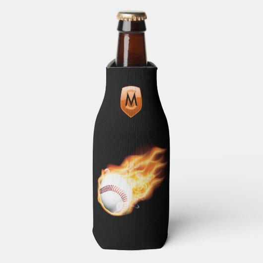 Baseball Monogram Flesjeskoeler (Fles Voorkant)