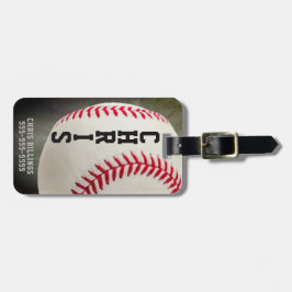 Baseball Monogram of 2-5 Letter-naam Bagagelabel