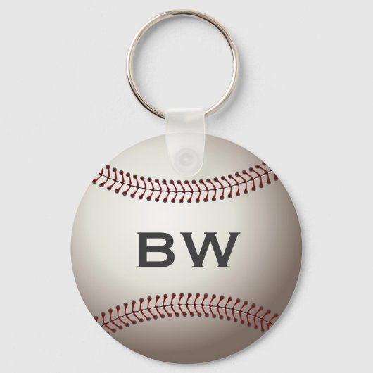 Baseball Monogram Sleutelhanger (Voorkant)