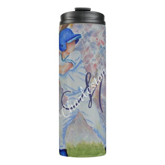 Baseball Monogram Thermosbeker (Voorkant)
