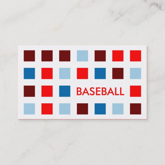 BASEBALL (moskee-vierkantjes) Visitekaartje (Voorkant)