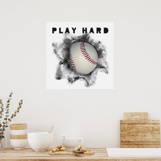 Baseball Motivatie Poster (Keuken)