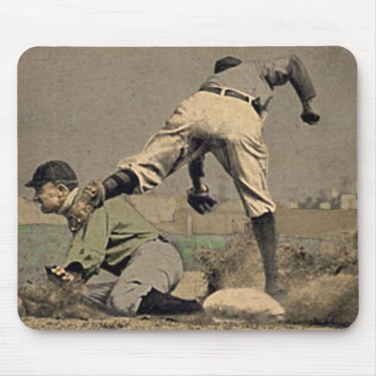 Baseball-mousepad in de vorm van een roolretro muismat (Voorkant)