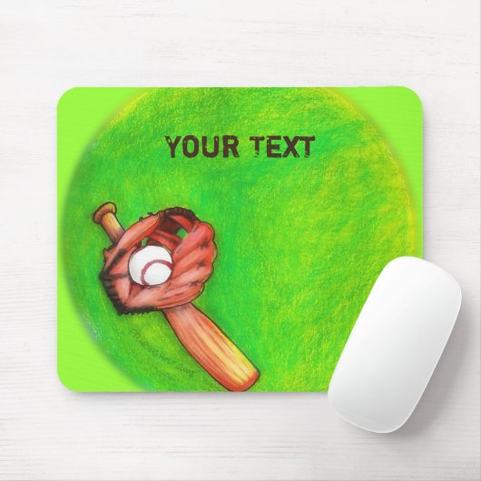 Baseball Mousepad Muismat (Met muis)