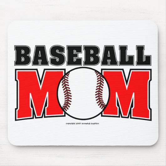 Baseball Mousepad Muismat (Voorkant)
