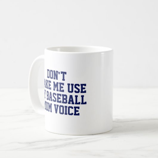 Baseball mum Gift Mok | Funny Quote Slogan Coach (Voorkant links)