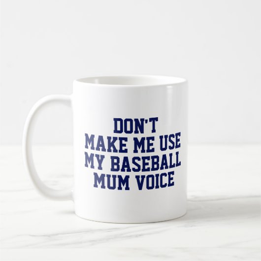 Baseball mum Gift Mok | Funny Quote Slogan Coach (Links)