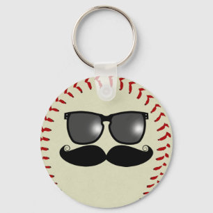 Baseball Mustache Sleutelhanger
