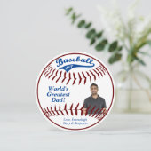 Baseball MVP aanpasbare Vaderdag Feestdagenkaart (Staand voorkant)