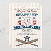BASEBALL MVP BIRTHDAY INVITATIE VOOR KINDEREN KAART (Voorkant / Achterkant)