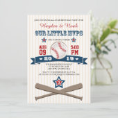 BASEBALL MVP BIRTHDAY INVITATIE VOOR TWINS KAART (Staand voorkant)