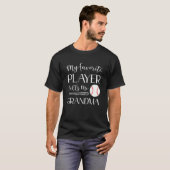 Baseball My Favorite Player Calls Me Grandma T-shirt (Voorkant volledig)