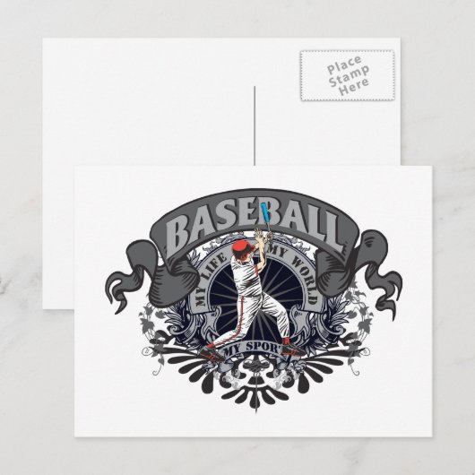 Baseball My Sport Briefkaart (Voorkant / Achterkant)