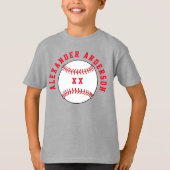 Baseball Naam en Jersey Personaliseer T-Shirt (Voorkant)
