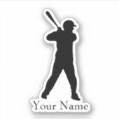 Baseball-naam Sticker (Voorkant)