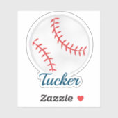 Baseball naam Waterverf Sticker (Vel)