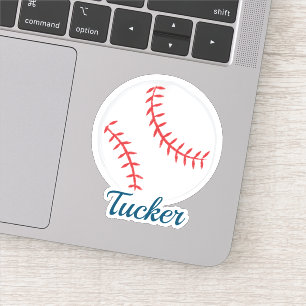 Baseball naam Waterverf Sticker